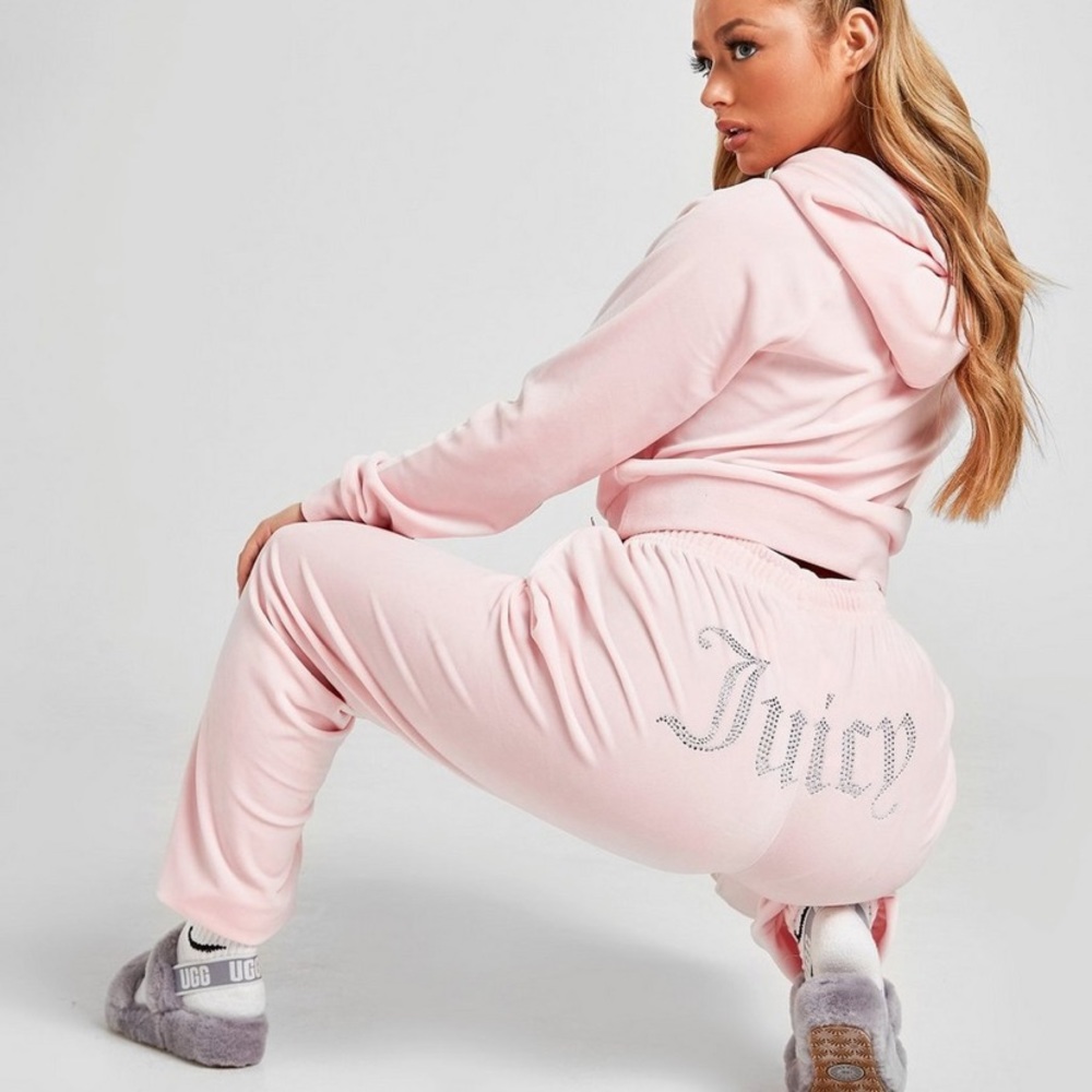 Juicy Couture diamante velour joggers Large